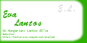 eva lantos business card